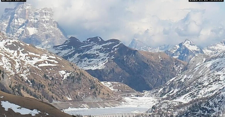 Webcam Canazei-Belvedere - Lago e Passo Fedaia