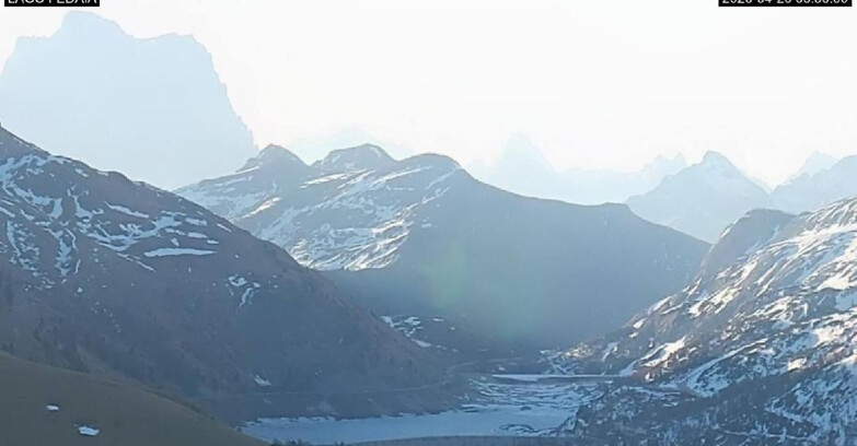 Webcam Canazei-Belvedere - Lago e Passo Fedaia