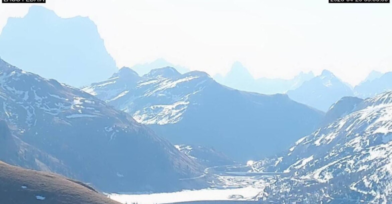 Webcam Canazei-Belvedere - Lago e Passo Fedaia