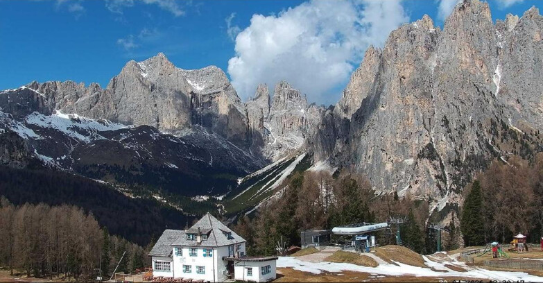 Webcam Vigo di Fassa-Pera-Ciampedìe - Vigo - Torri del Vajolet