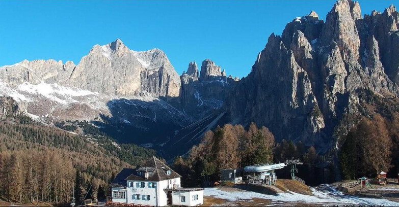 Webcam Vigo di Fassa-Pera-Ciampedìe - Vigo - Torri del Vajolet