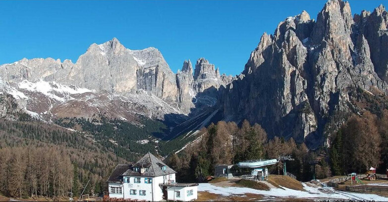 Webcam Vigo di Fassa-Pera-Ciampedìe - Vigo - Torri del Vajolet